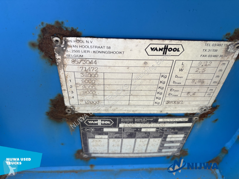 Semi remorque Van Hool 3B 0021 20-30 FT Container