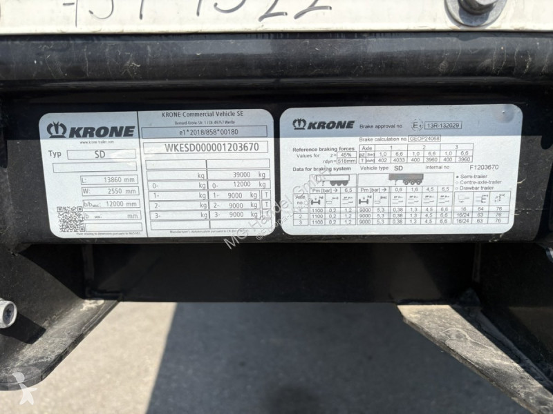 Oplegger Krone SD Profi Liner, Liftachse,...