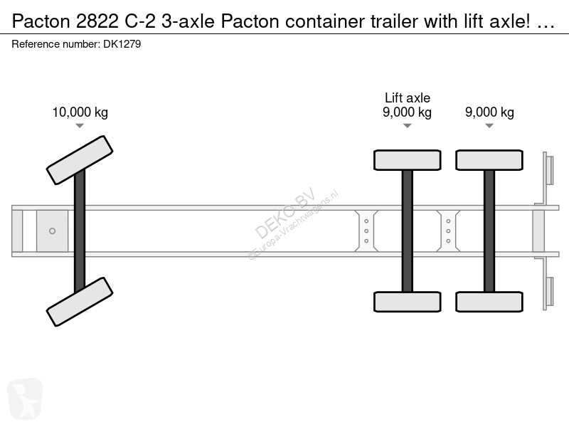 Semirremolque Pacton 2822 C-2 3-axle Pacton...