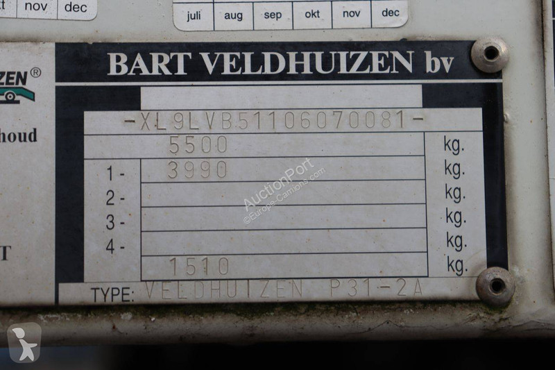 Semi remorque Veldhuizen P31-2A