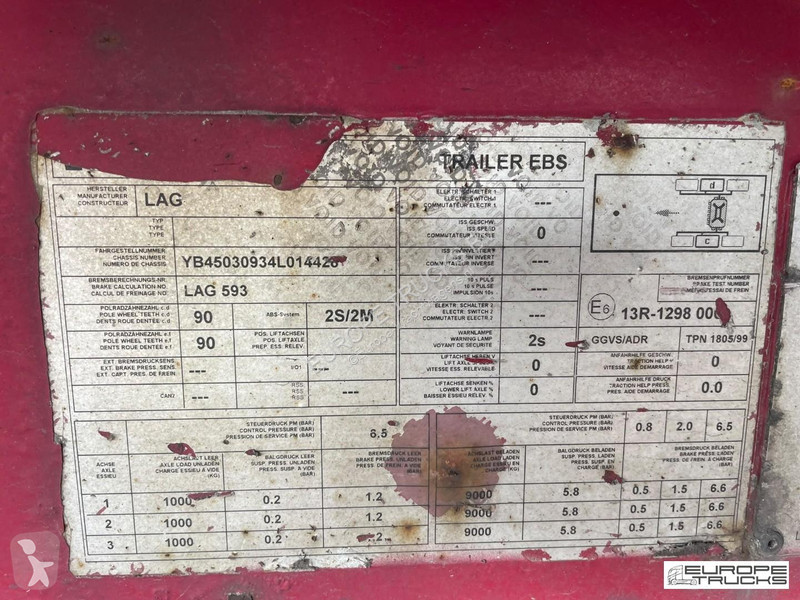 Semitrailer LAG Schuifzeilen Belgian Trailer