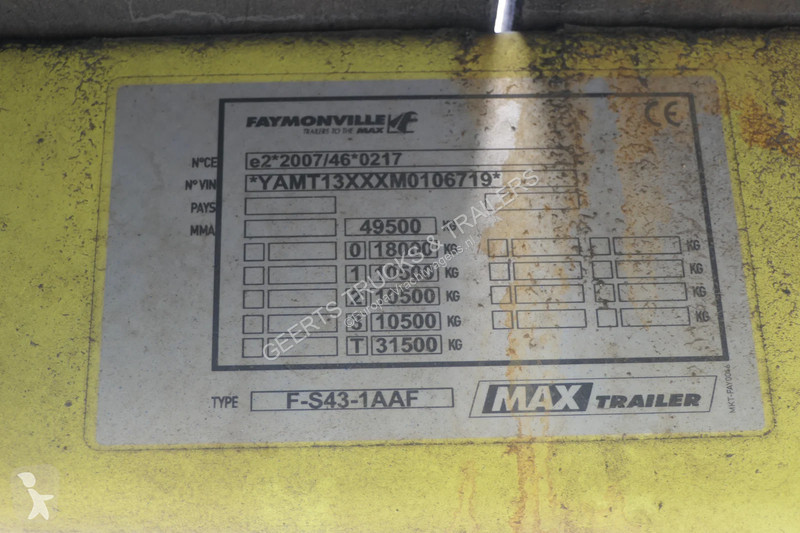 MAX Trailer F-S43-1AAF | Hydraulic bed |...