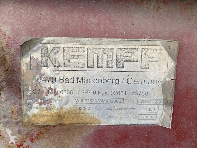 Semiremorca Kempf SKM 32/2 SKM 32/2 Stahlmulde...