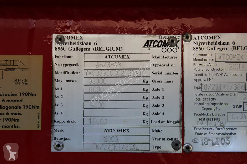 Semi reboque Atcomex + 3 AXEL + 32.000 ltr...