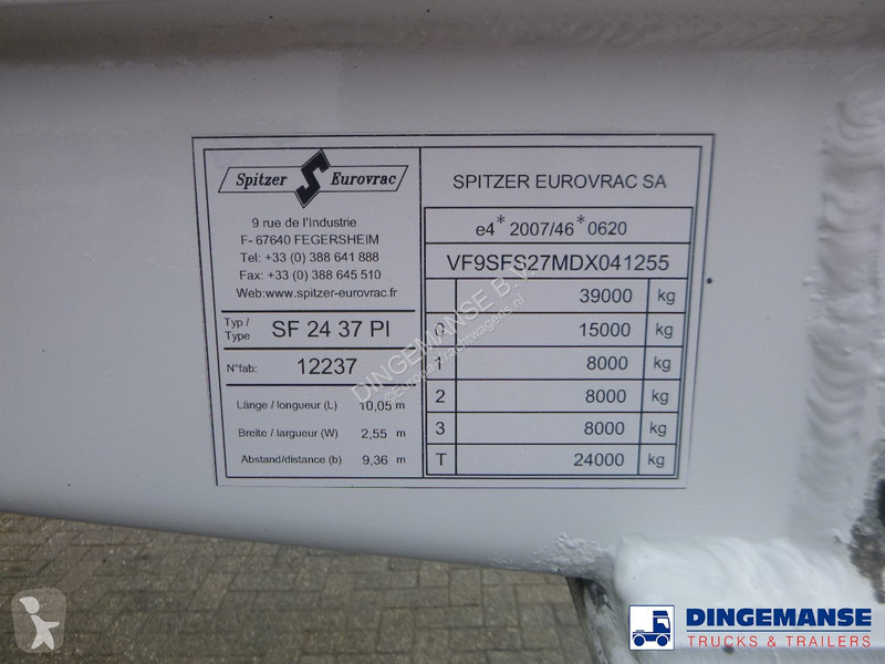 Semiremorca Spitzer Powder tank alu 37 m3 / 1 comp