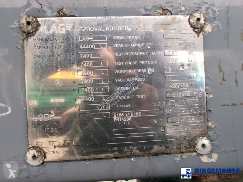 Semiremorca LAG Fuel tank alu 44.4 m3 / 6 comp...