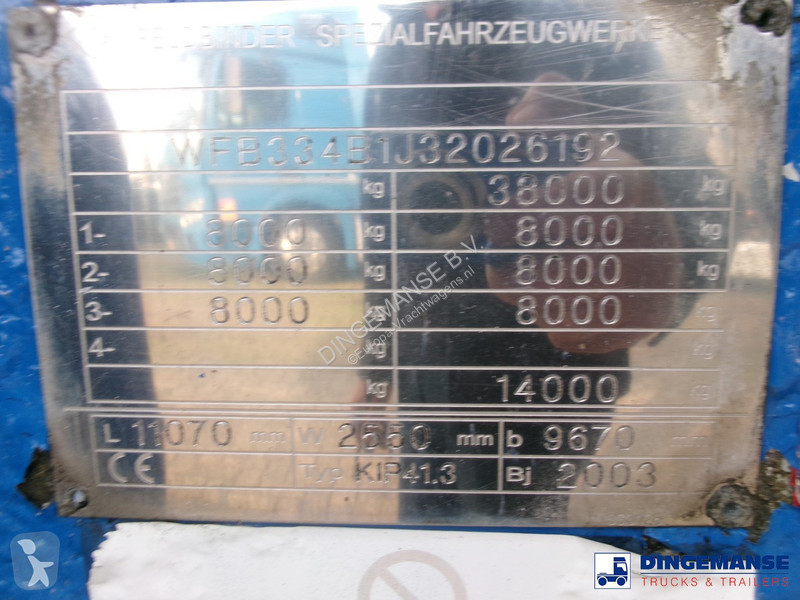Semi reboque Feldbinder Powder tank alu 41 m3...