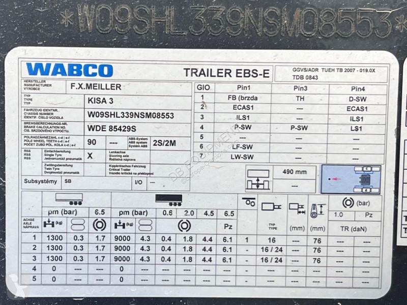 Semitrailer Meiller  Semi benne 3 essieux KISA 3