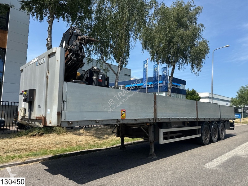Semitrailer Lecitrailer open laadbak HIAB, Remote