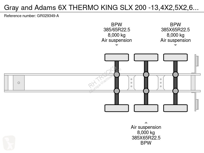 Oplegger  6X THERMO KING SLX 200 -13,4X2,5X2,6...