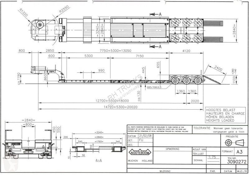 Oplegger Nooteboom EURO-59-03 P 5,3 METER...