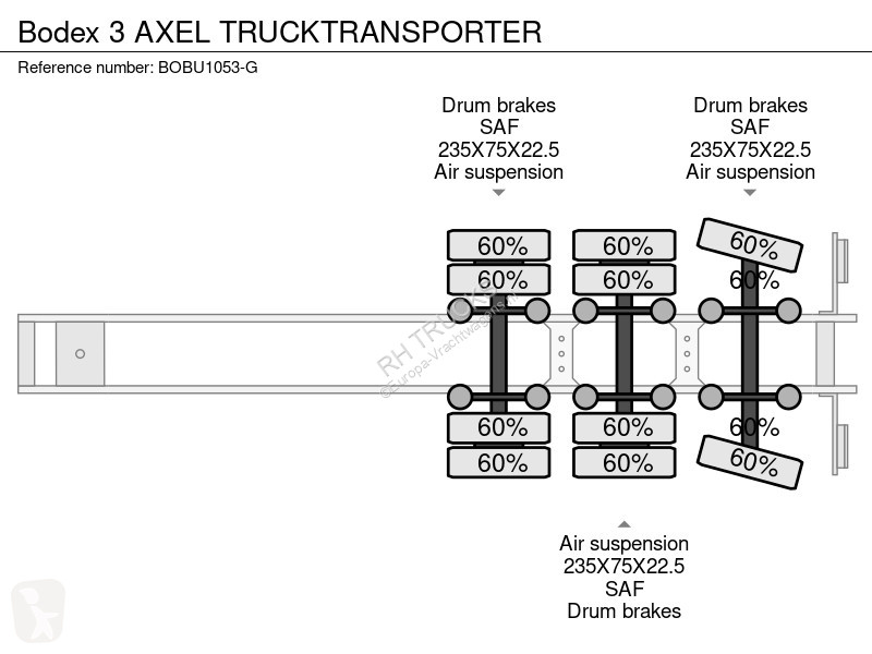 Sættevogn Bodex 3 AXEL TRUCKTRANSPORTER