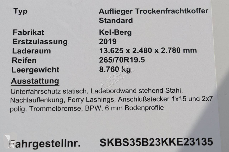Semirremolque Kel-Berg TFSSL18-TR-ISO