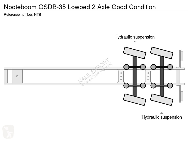 نصف مقطورة Nooteboom B-35 Lowbed 2 Axle Good...