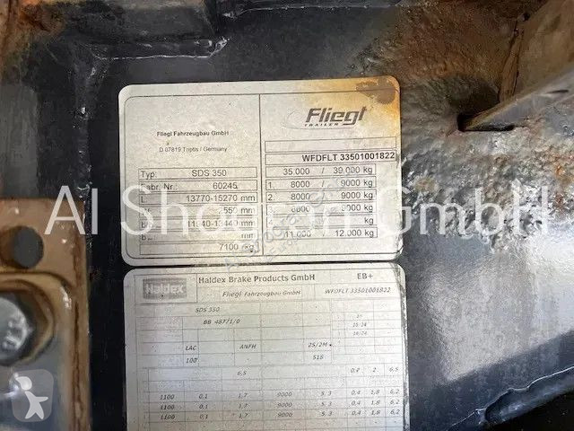 نصف مقطورة Fliegl BPW/Lenk + Liftachse...