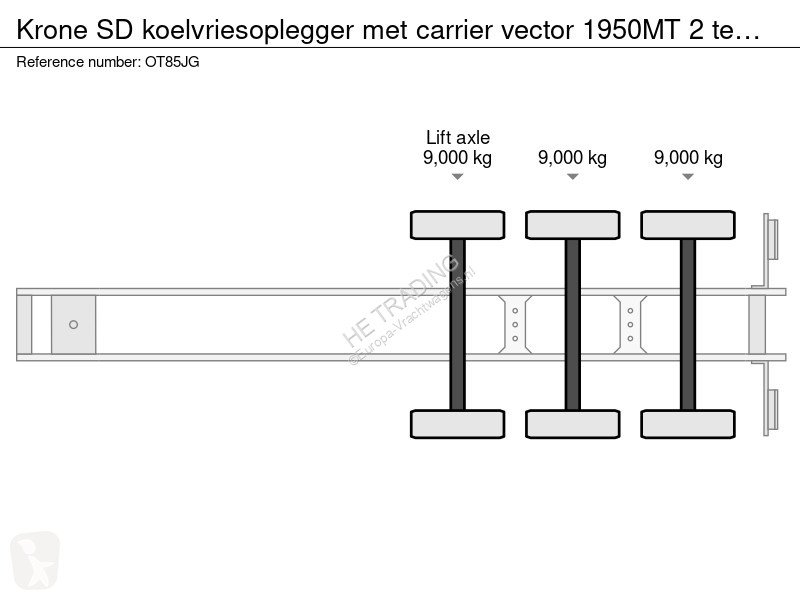 نصف مقطورة Krone koelvriesoplegger met carrier...