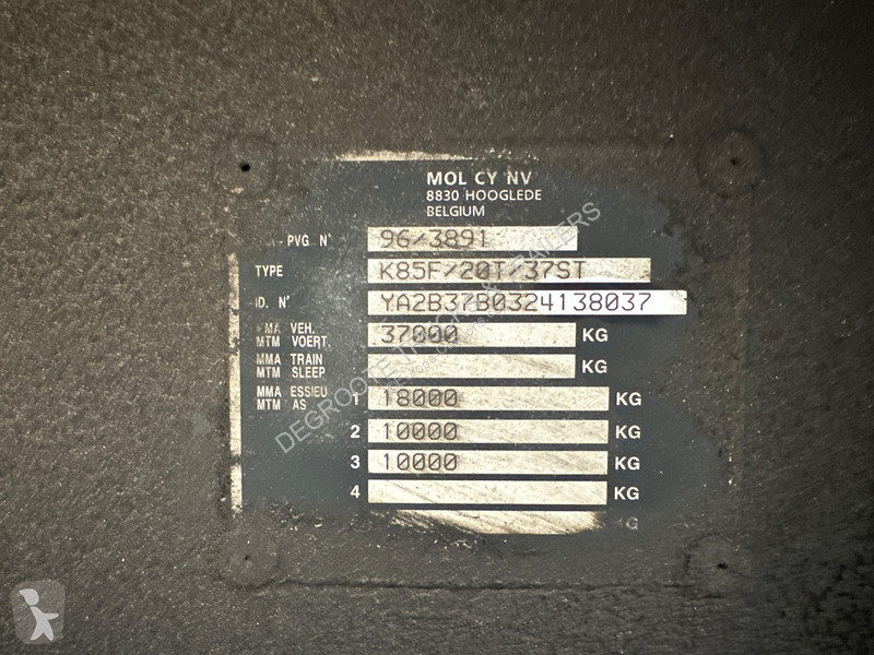 نصف مقطورة MOL 28 cub in steel