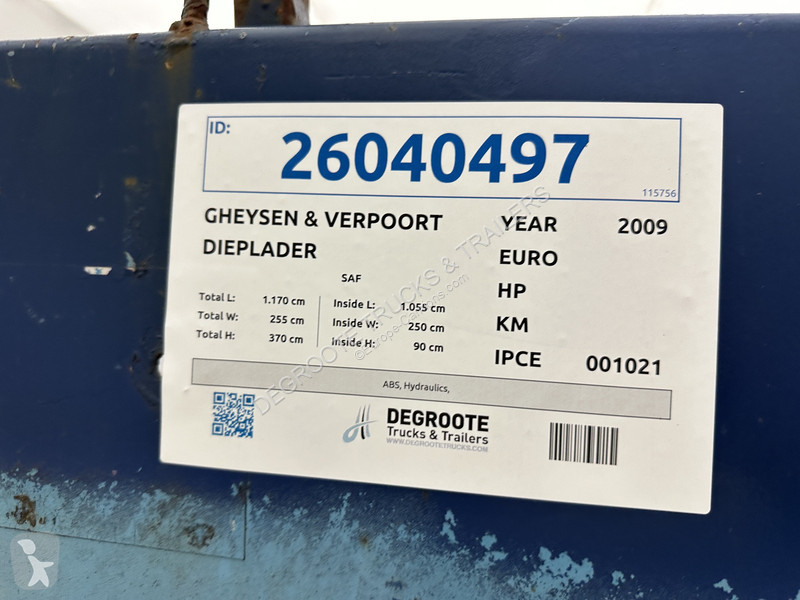 نصف مقطورة Gheysen & Verpoort Dieplader