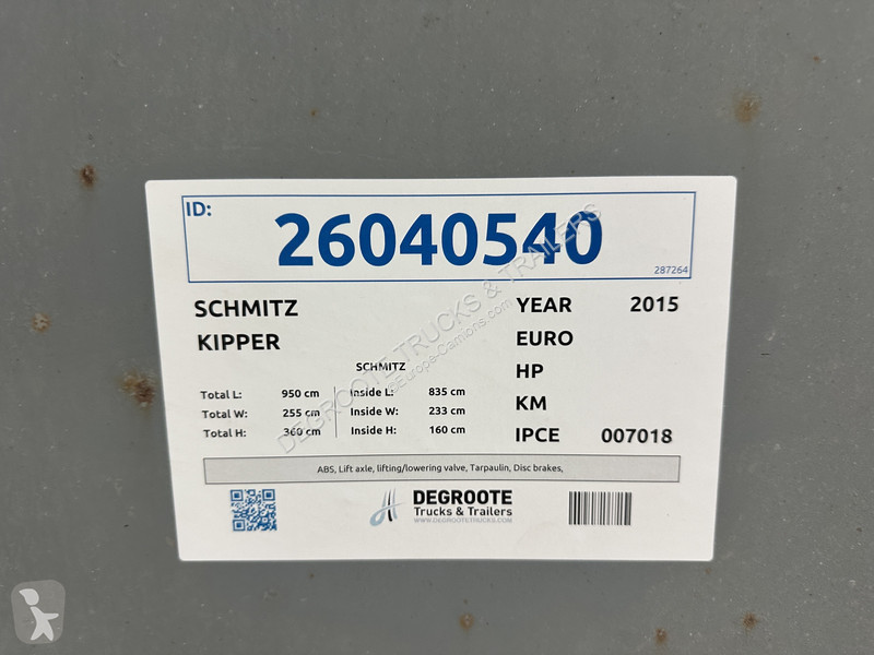 نصف مقطورة Schmitz Cargobull 31 cub in steel