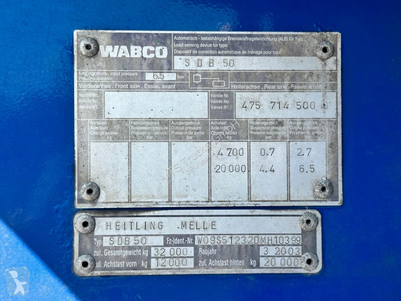 نصف مقطورة  Heitling Silo 51m³ /TRIDEC/7Kammern...