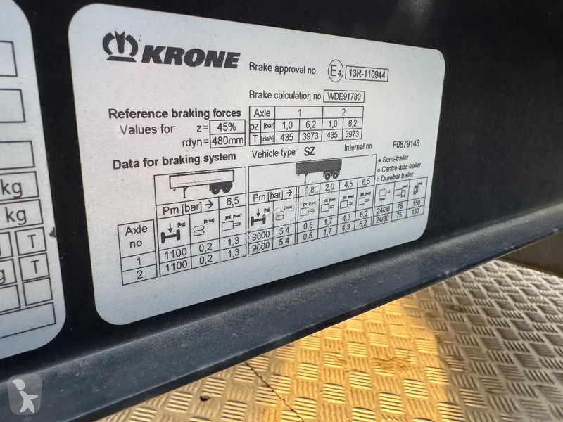 نصف مقطورة Krone SZ 2 AXLE BPW + STEERING +...