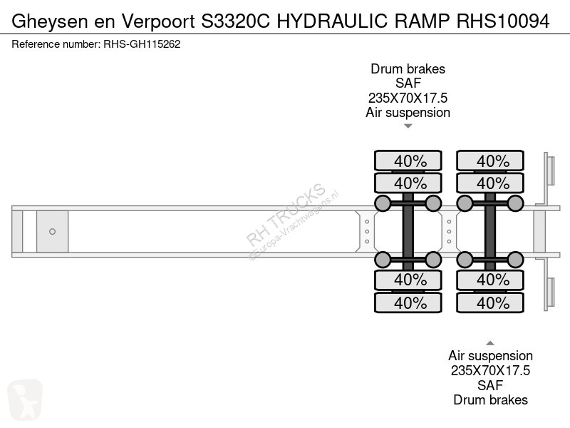 نصف مقطورة  S3320C HYDRAULIC RAMP