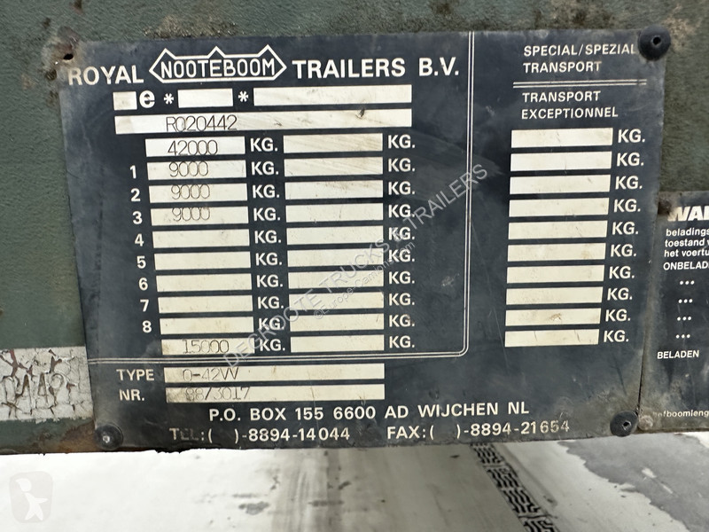 نصف مقطورة Nooteboom extendable trailer