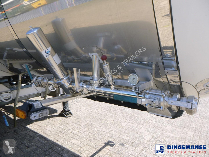 نصف مقطورة Van Hool Food tank inox 28.5 m3 / 3...