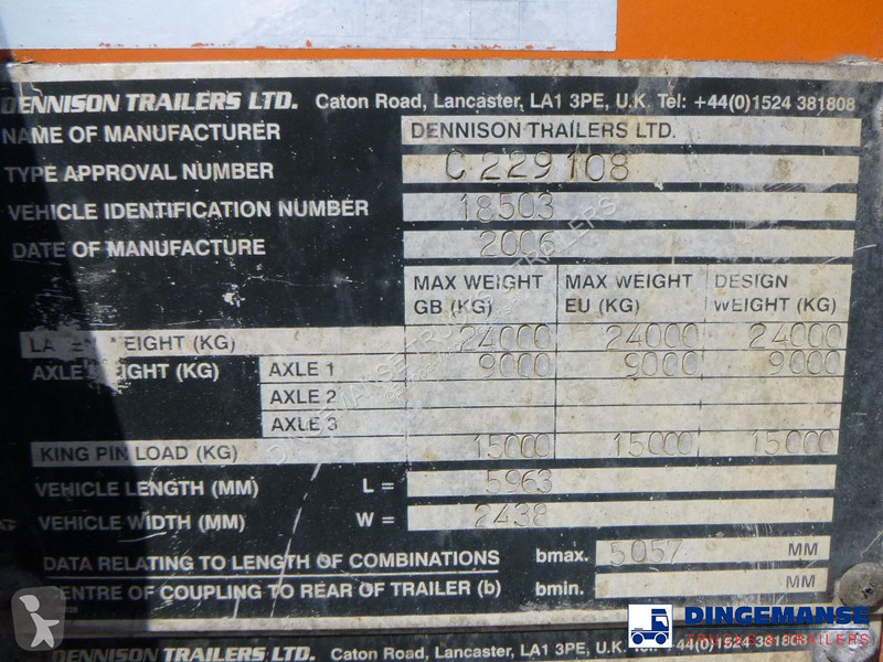 نصف مقطورة Dennison 4-axle container combi...