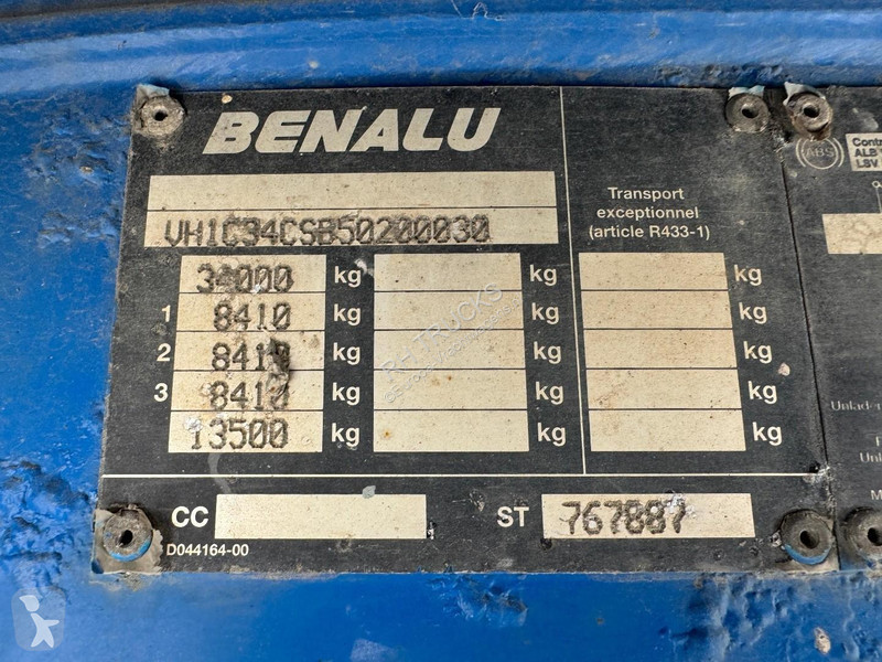 نصف مقطورة Benalu C34CSB02 34 TONS 3 AXLE KIPPER
