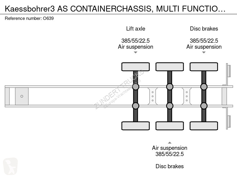 Semirremolque Kässbohrer 3 AS CONTAINERCHASSIS,...