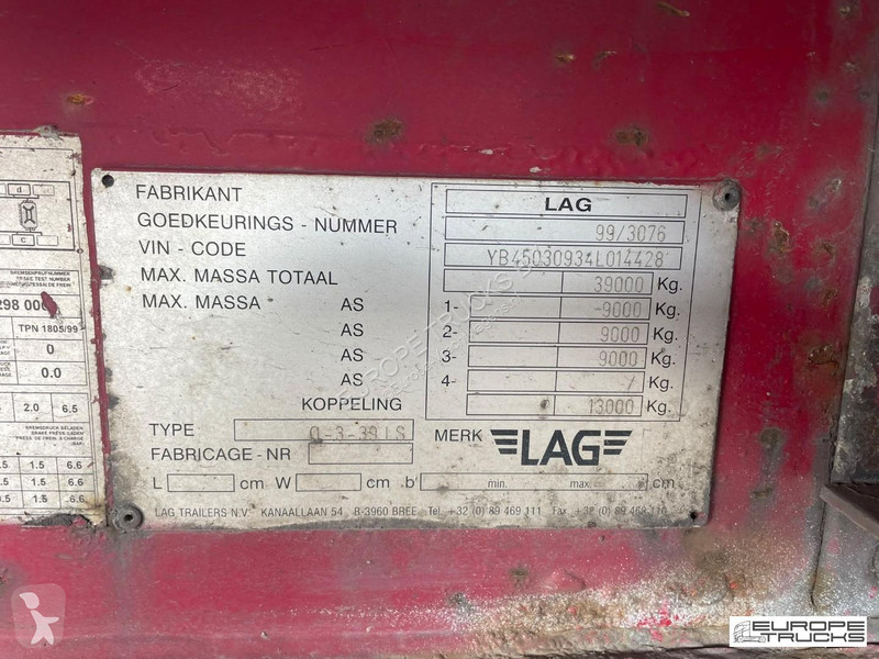 Semitrailer LAG Schuifzeilen Belgian Trailer