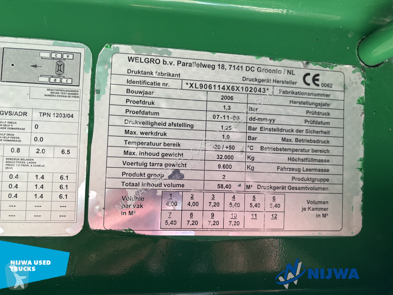 Welgro 97 WSL 43-32 Liftas + 58,40 m3 semi-trailer