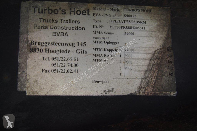 Oplegger Turbo's Hoet Fridge semi-trailer