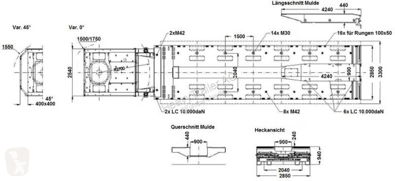 Semitrailer Faymonville 6-Achs-Tele-Semi mit...