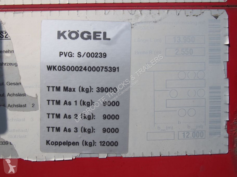 Semitrailer Kögel Plateau coil