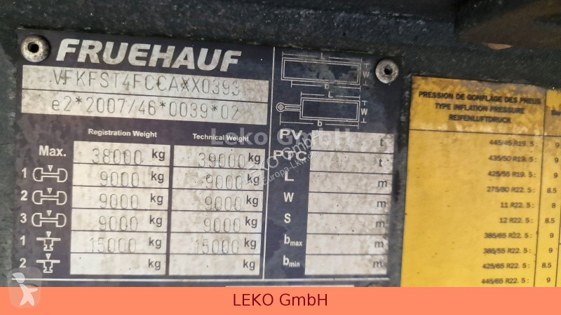 نصف مقطورة Fruehauf Frigo Semi 38T Vector...