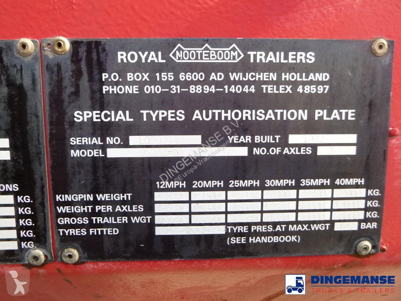 نصف مقطورة Nooteboom 3-axle lowbed trailer AZ-56