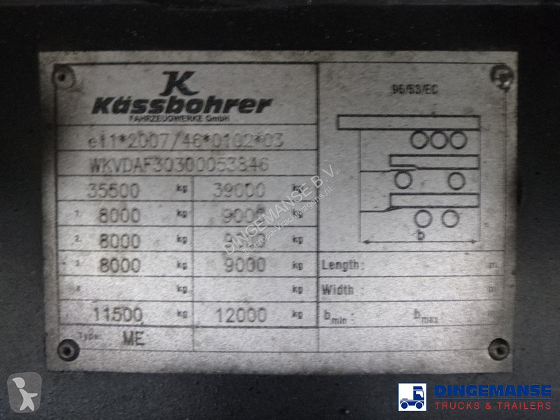 Semitrailer Kässbohrer Curtain side Mega...