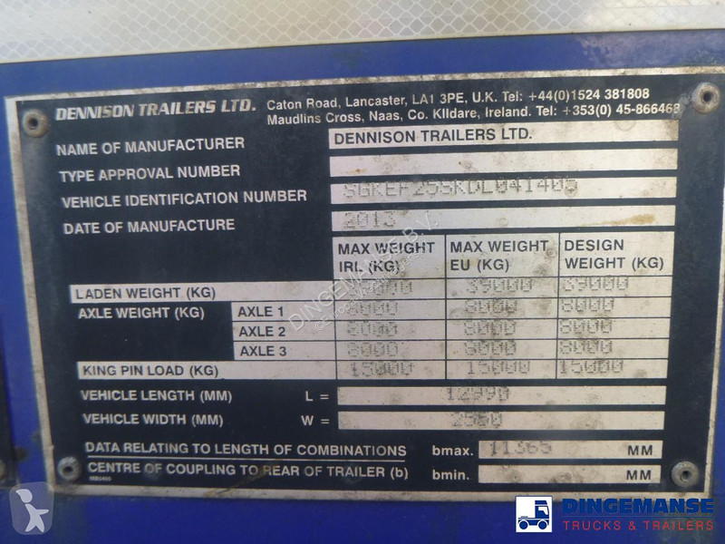 نصف مقطورة Dennison 3-axle container trailer...