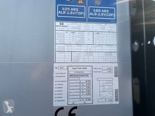 Oplegger Kögel S24   NEU