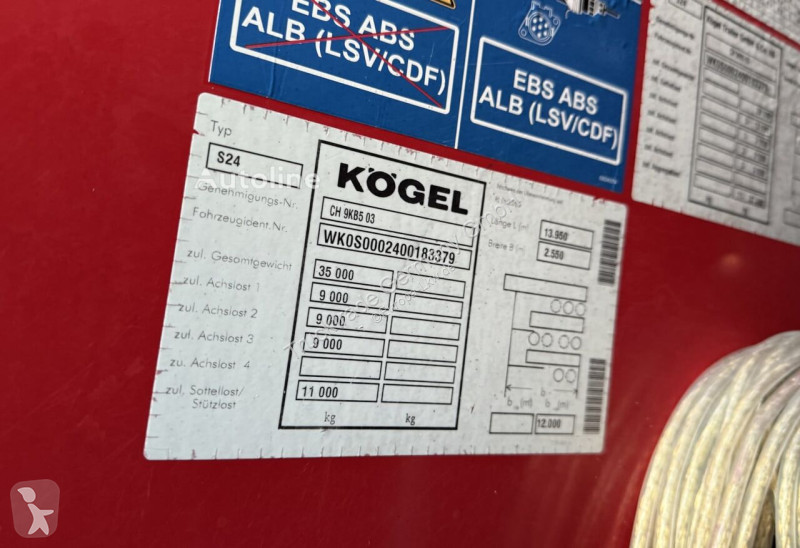 Semiremorca Kögel S24 / Plane / Swiss-Vehicle