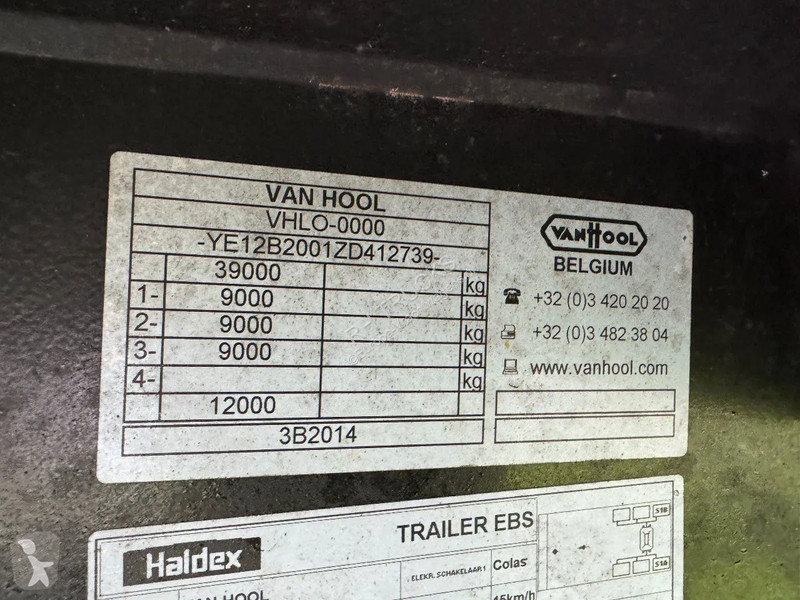 Sættevogn Van Hool 3B2014 - BPW + STEERING AXLE...