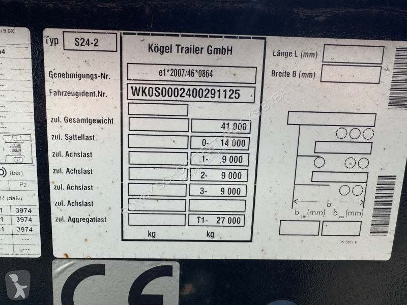 Semitrailer Kögel Port 45 Simplex...