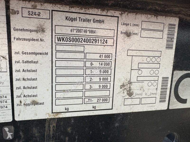 Semitrailer Kögel Port 45 Simplex...
