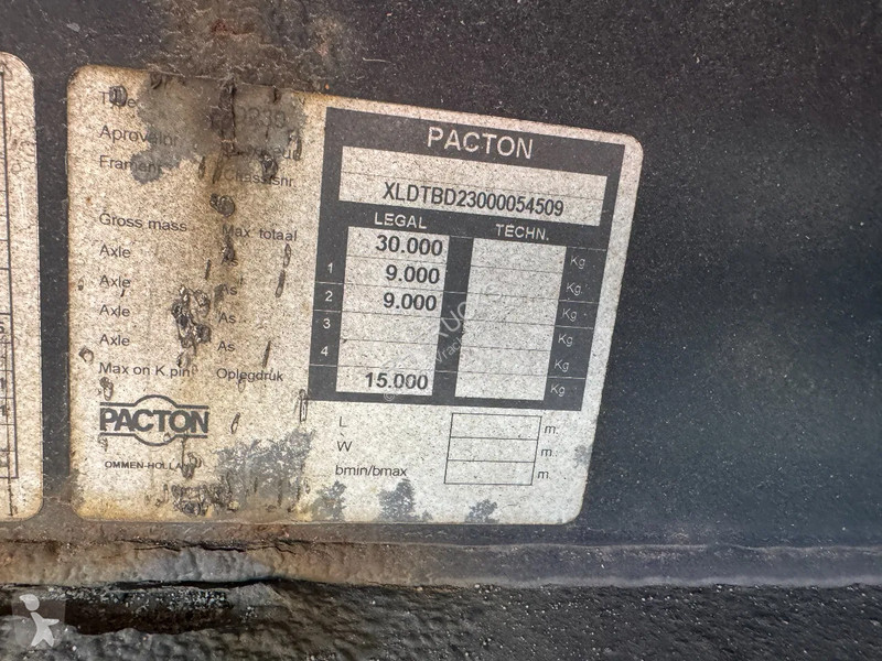Semiremorca Pacton TBD230 - 2 AXLE BPW