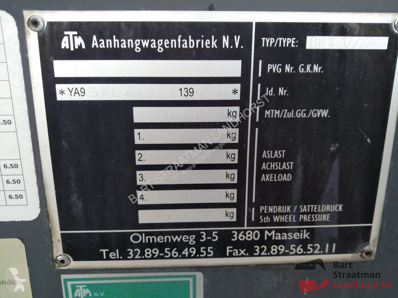 Semiremorca ATM OKA 17/27 3 Assen geïsoleerde...