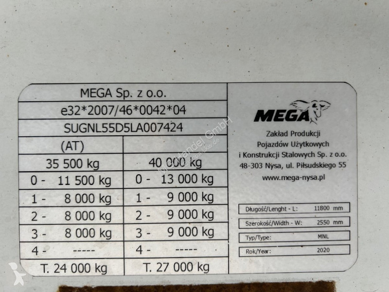 Semiremorca Mega Light Alu-Kippmulde 55m³,...