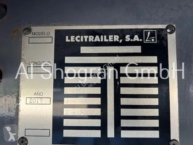 Sættevogn Lecitrailer Edscha / 3 x Achsen SAF