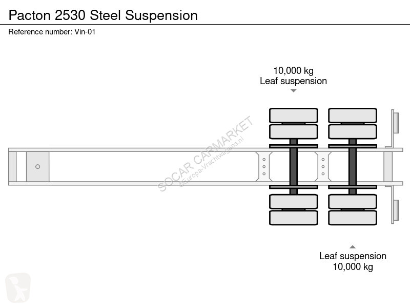 نصف مقطورة Pacton 2530 Steel Suspension